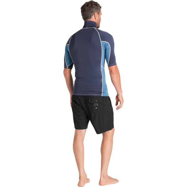 2026 C-Skins M&auml;nner Nuwave Rash X Kurzarm-Weste C-NLYSSMT  Bluestone / Steel Blue